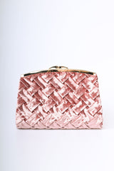 Pochette in velluto intrecciato