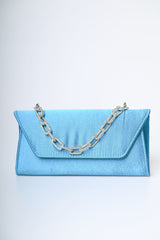 Pochette in raso con manico gioiello