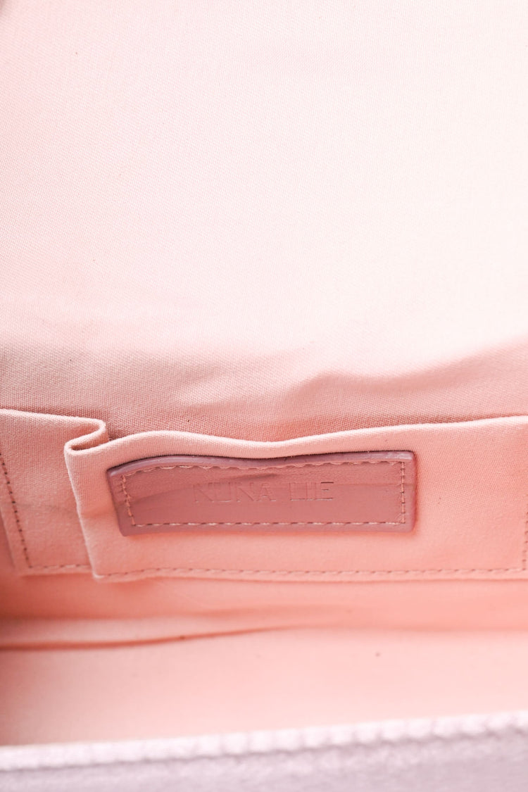Borsa a mano con manico in strass