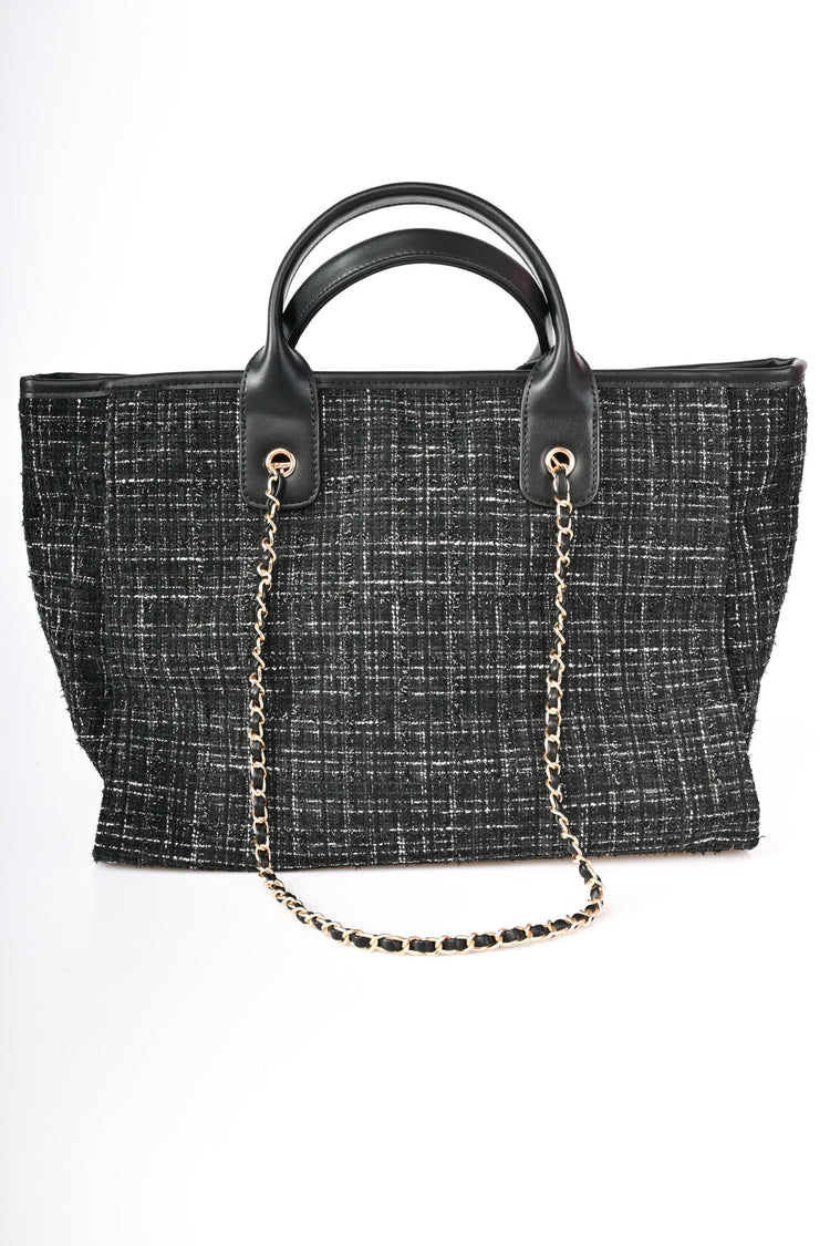 Borsa grande tessuto trama