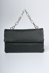 Pochette goffrata con manico gioiello
