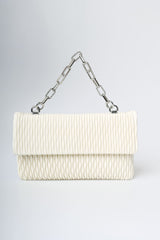 Pochette goffrata con manico gioiello