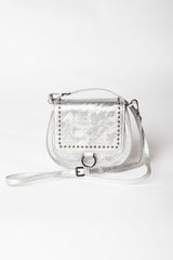Borsa in similpelle laminata