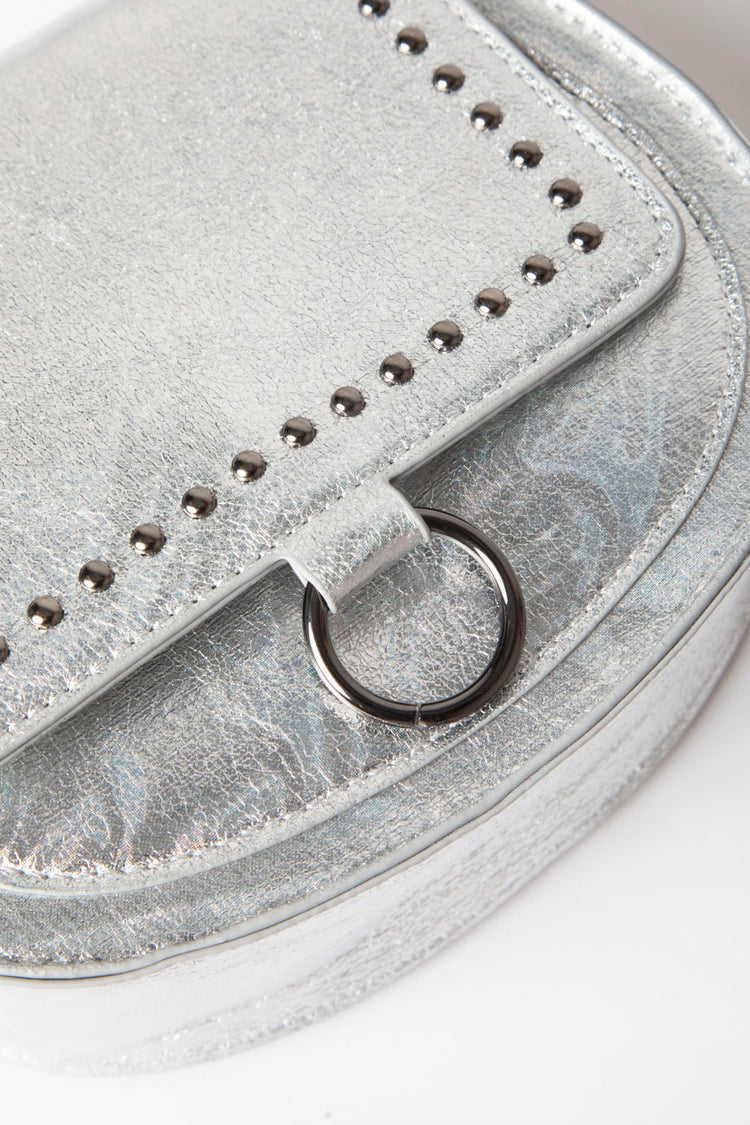 Borsa in similpelle laminata
