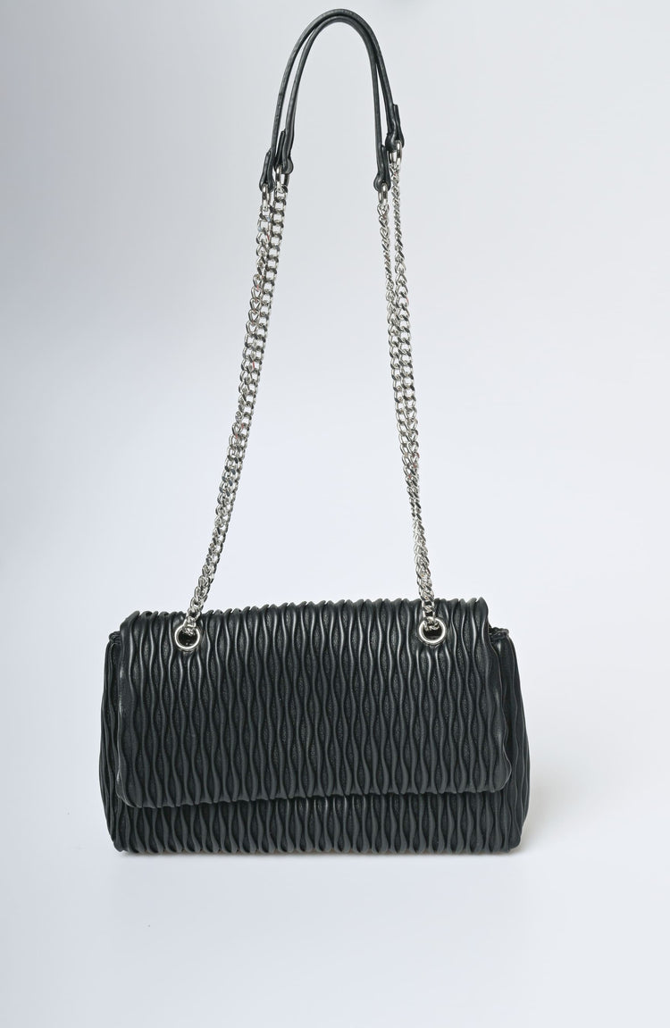Borsa a spalla goffrata