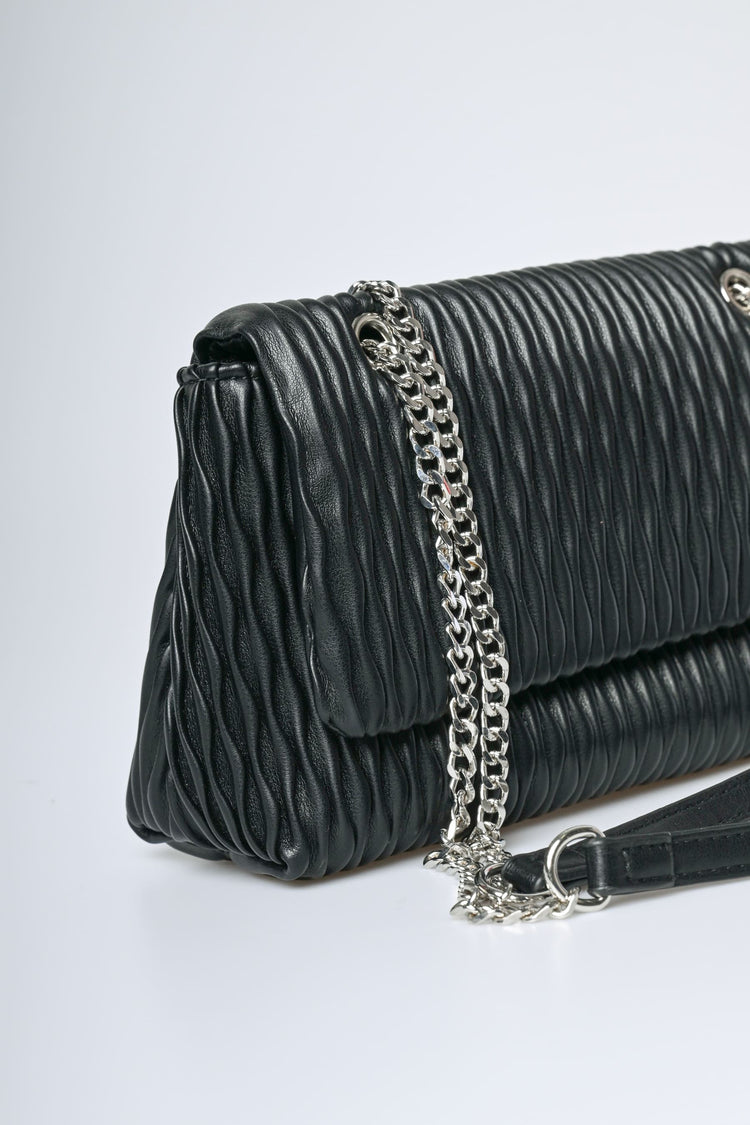 Borsa a spalla goffrata