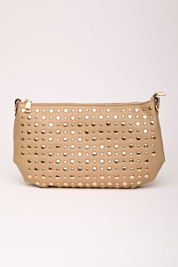 Borsa a spalla con borchie