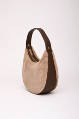 Borsa hobo in faux fur