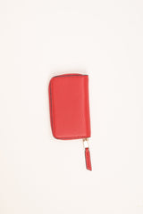 Portafoglio basic in similpelle rossa con zip