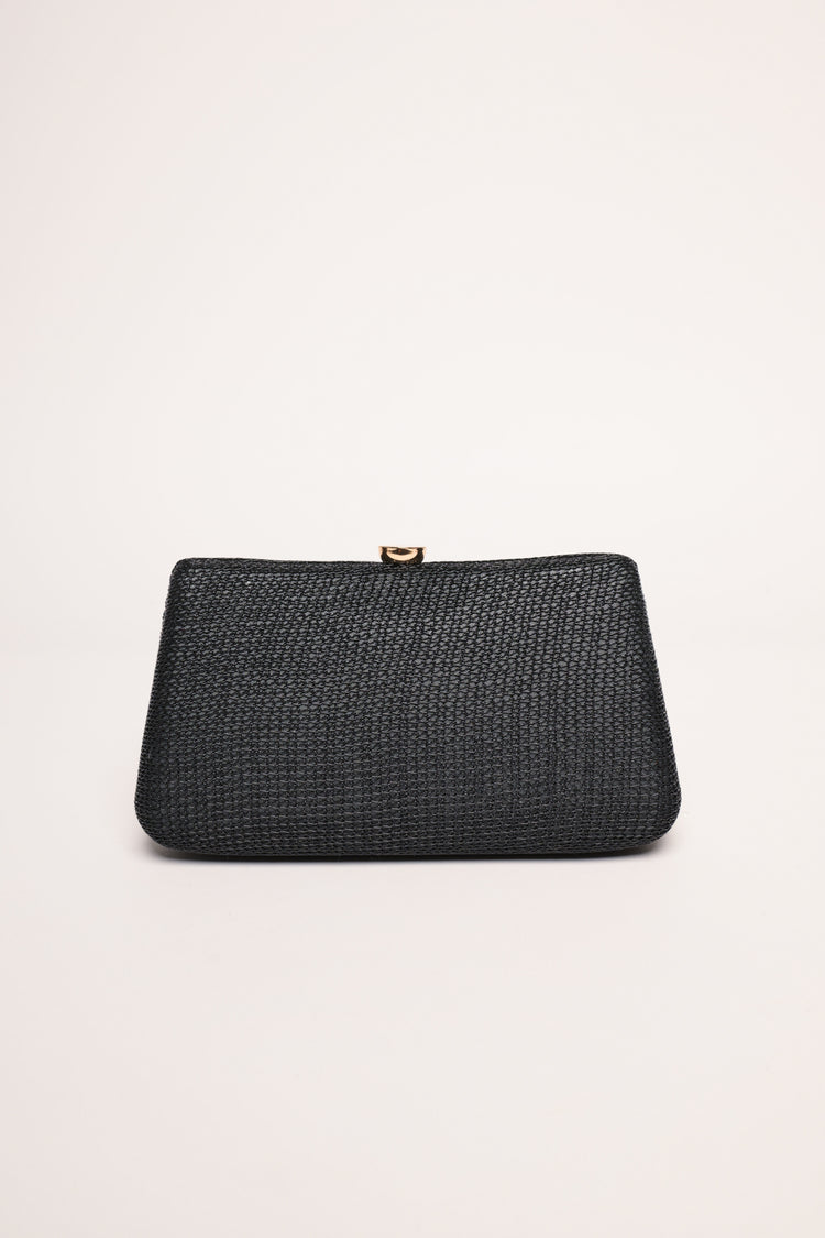 Pochette rigida in mesh nera