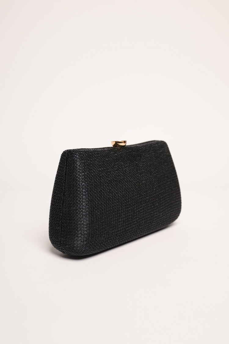 Pochette rigida in mesh nera