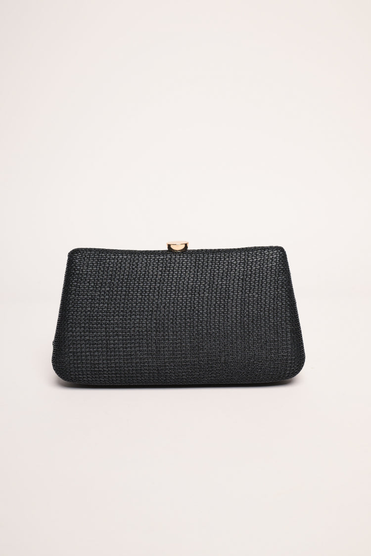 Pochette rigida in mesh nera