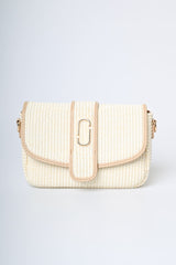Borsa piccola a spalla in rafia