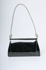 Borsa a spalla con manico in strass
