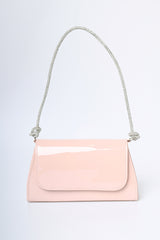 Borsa a spalla con manico in strass