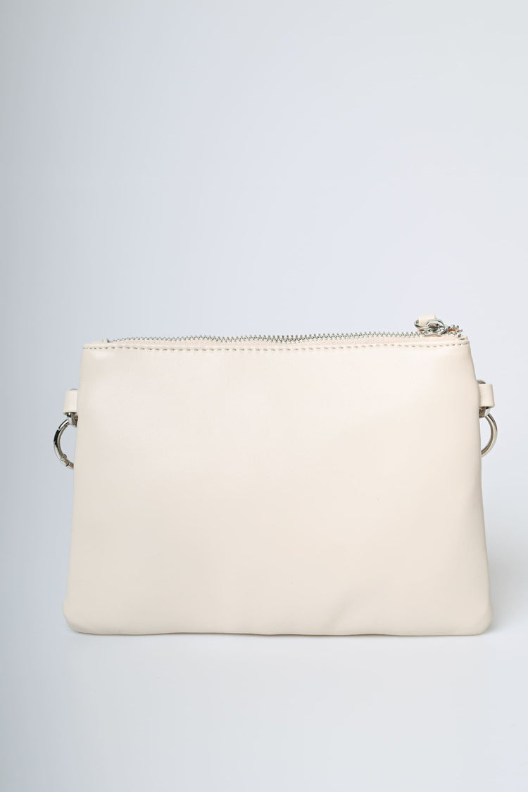 Pochette con motivo chevron e catenella