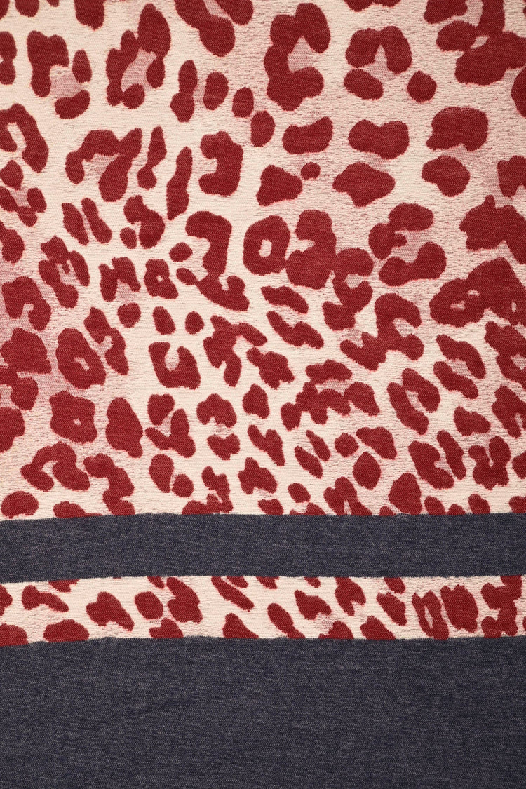 Sciarpa animalier con bande
