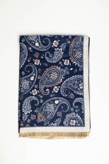 Sciarpa con motivo paisley blu/multicolor