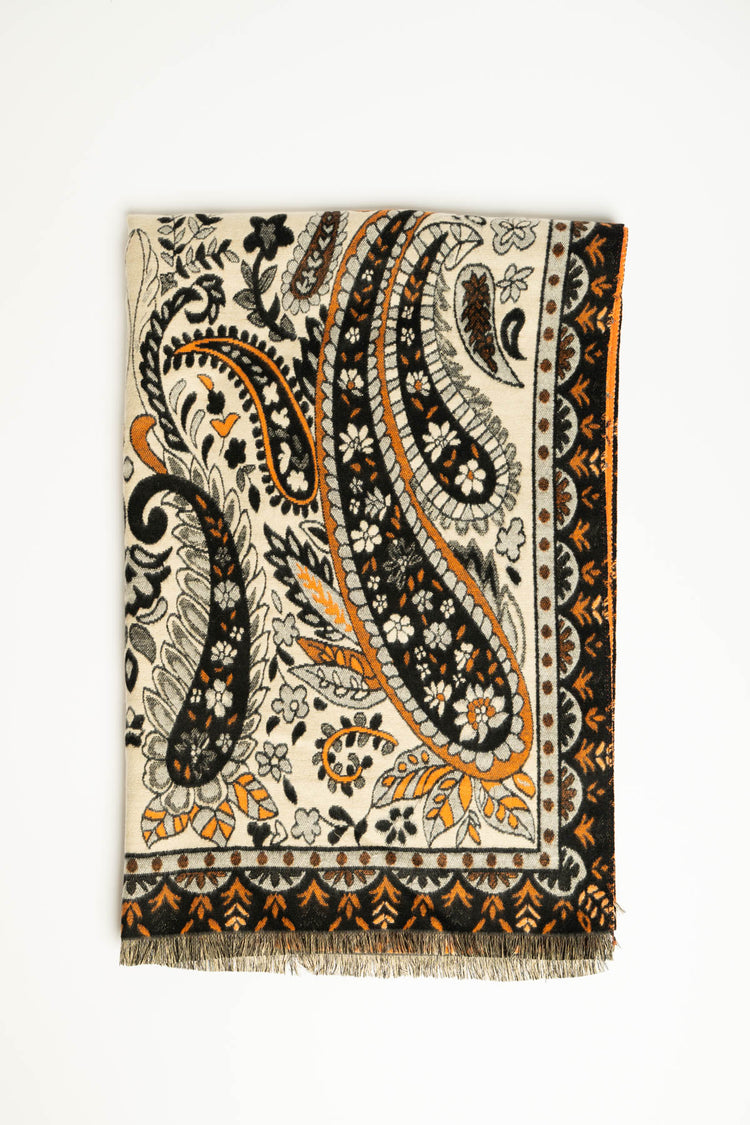 Sciarpa con motivo paisley multicolor
