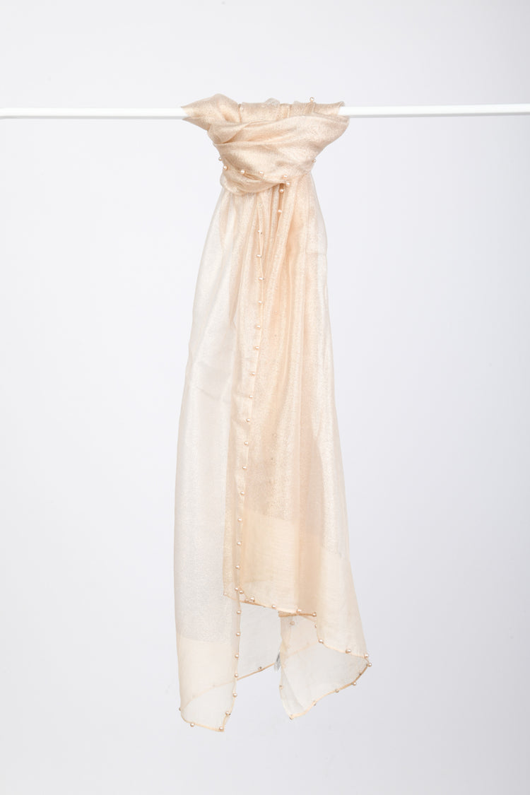 Stola in tulle con perline