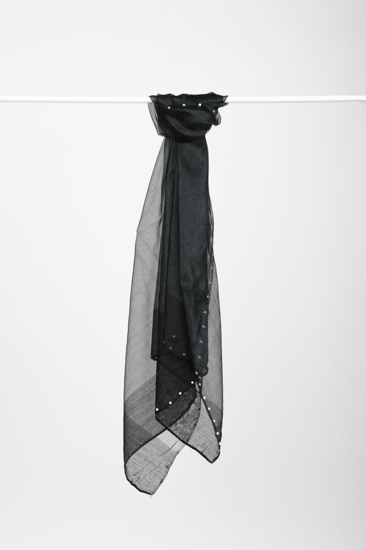 Stola in tulle con perline