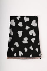 Sciarpa in jacquard a cuori