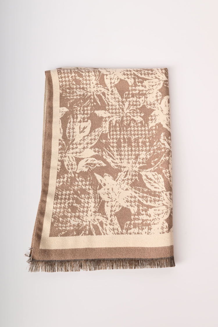 Sciarpa in jacquard floreale