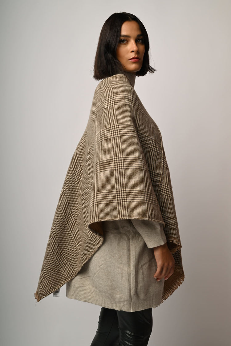 Poncho con motivo Principe di Galles