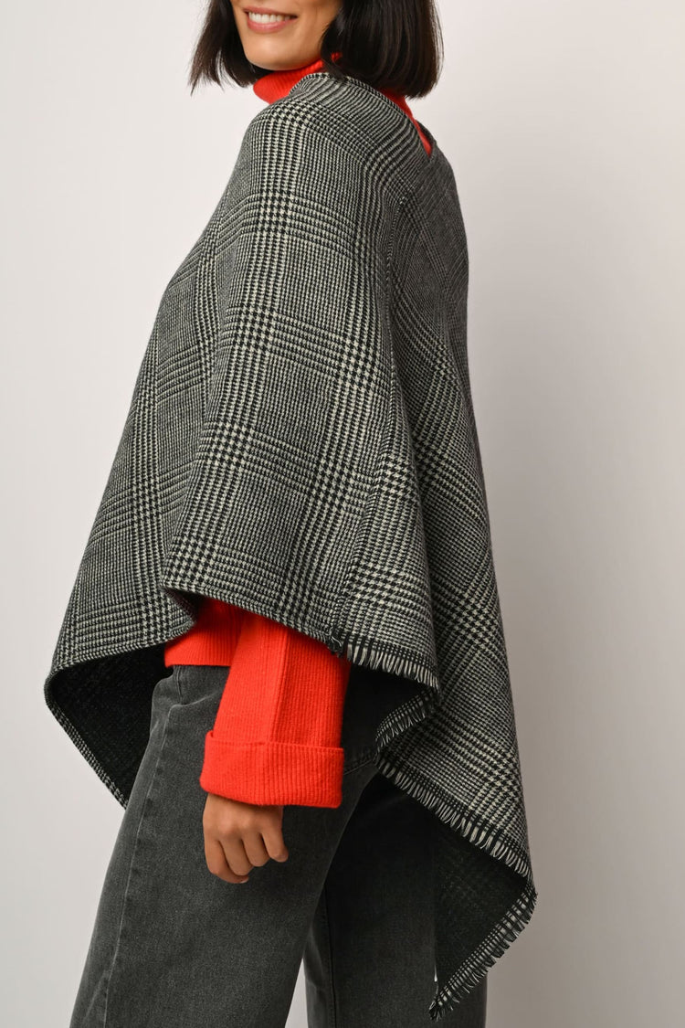 Poncho con motivo Principe di Galles