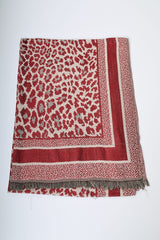 Sciarpa in jacquard animalier