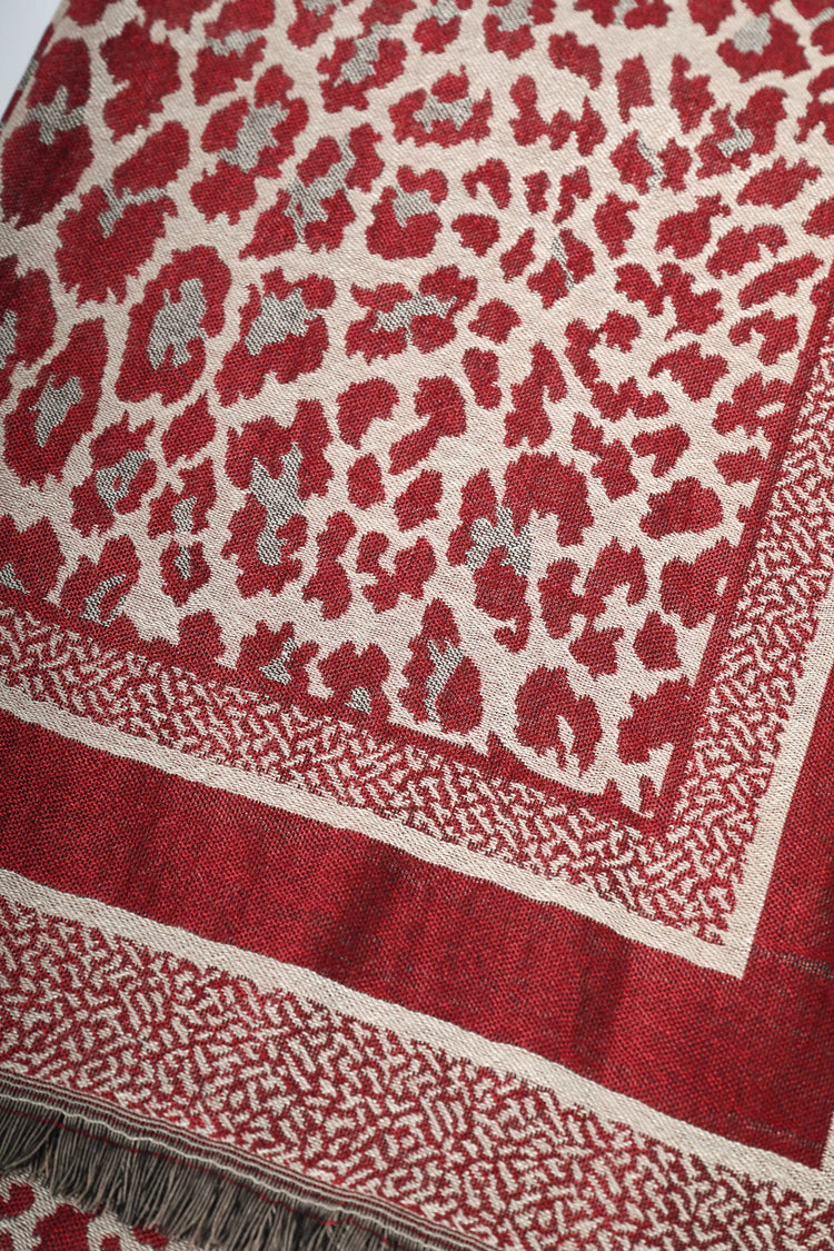 Sciarpa in jacquard animalier