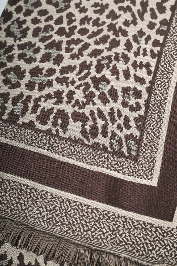 Sciarpa in jacquard animalier