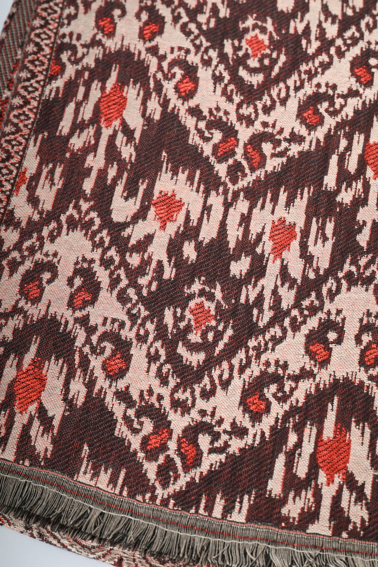 Sciarpa in jacquard a motivo etnico
