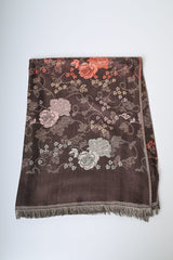Sciarpa in jacquard floreale