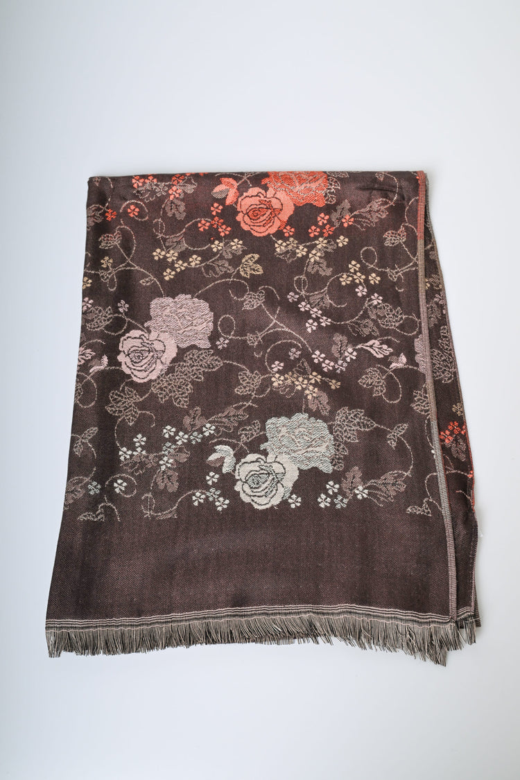 Sciarpa in jacquard floreale