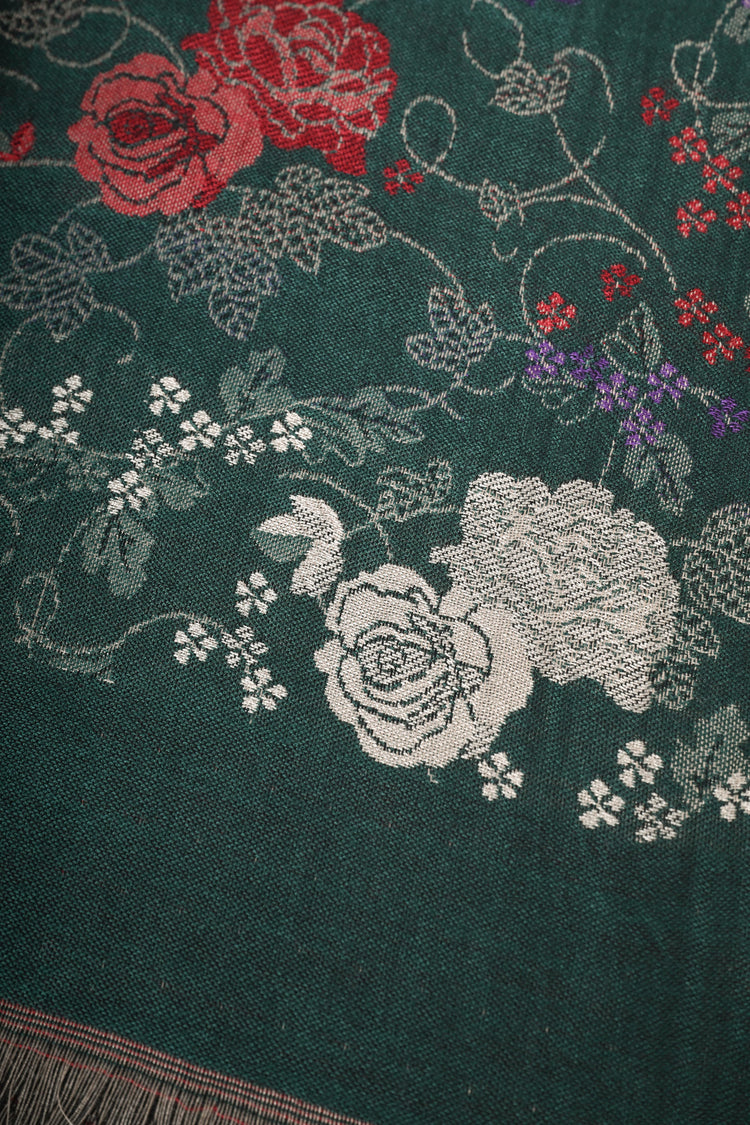 Sciarpa in jacquard floreale
