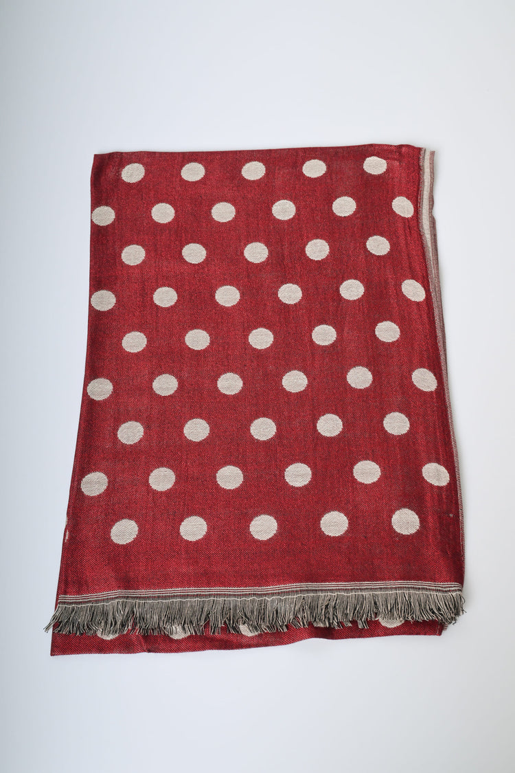 Sciarpa in jacquard a pois