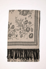 Sciarpa in jacquard floreale