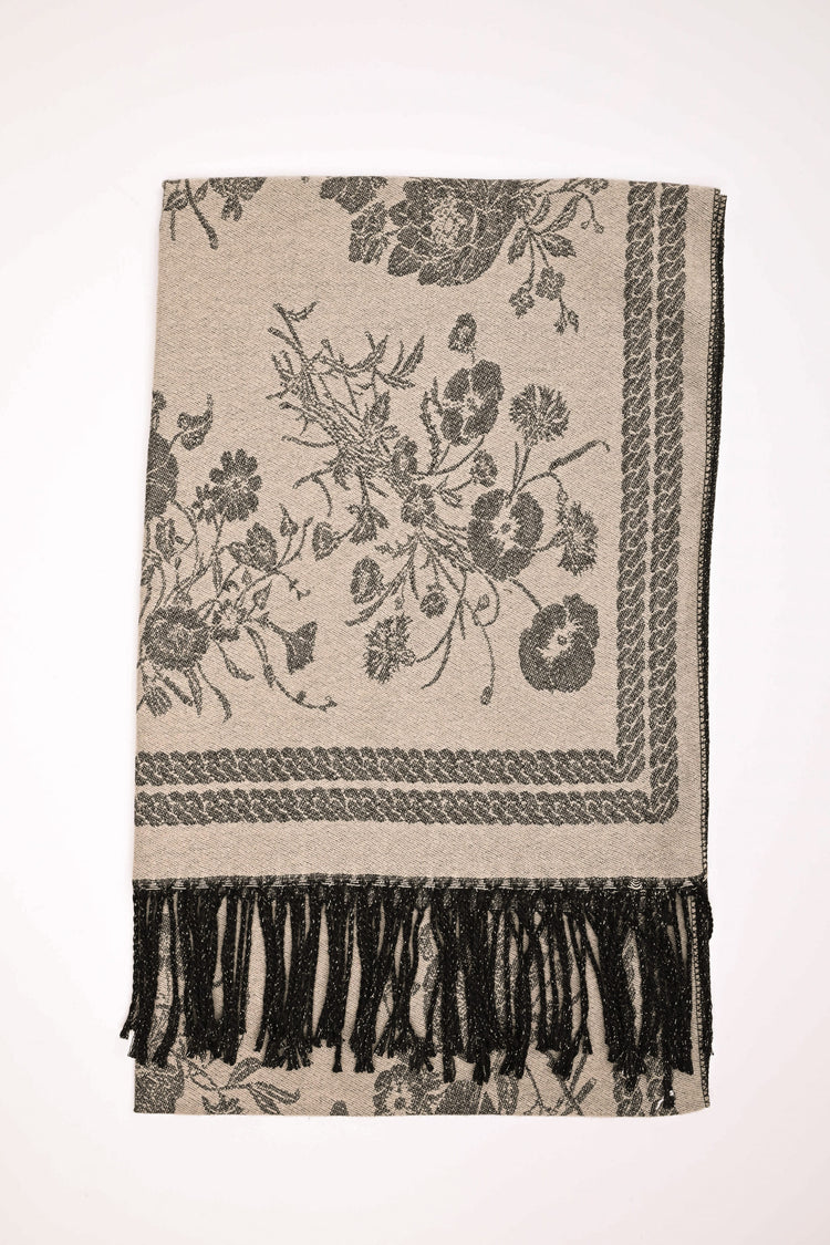 Sciarpa in jacquard floreale