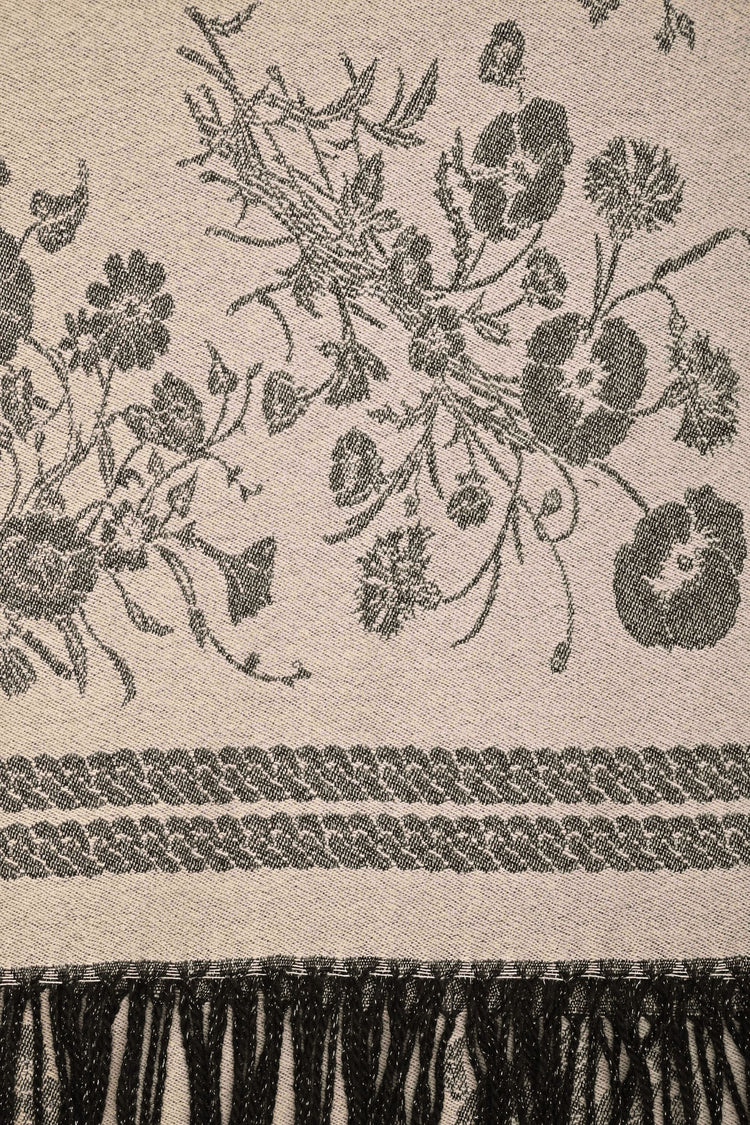 Sciarpa in jacquard floreale