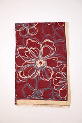 Sciarpa in jacquard floreale