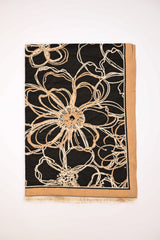Sciarpa in jacquard floreale