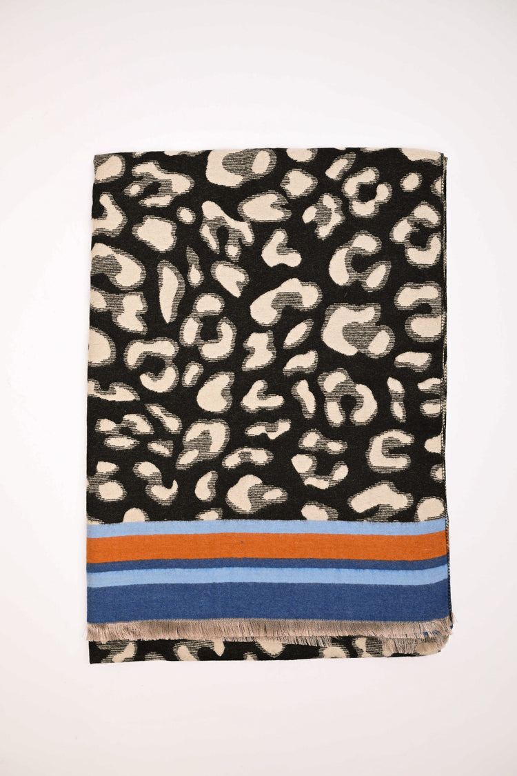 Sciarpa in jacquard leopardato