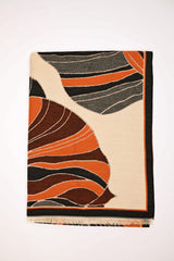 Sciarpa con grafica floreale