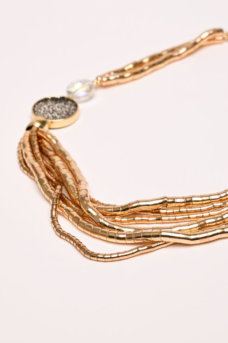 Collana a fili multipli con cerchi