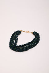 Collana a fili intrecciati con perline