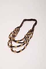 Collana multifili con cristalli