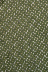 Foulard in raso verde oliva a stampa geometrica
