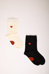 Set di due paia di calzini a cuori