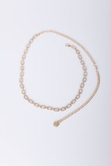 Cintura a catenella con strass